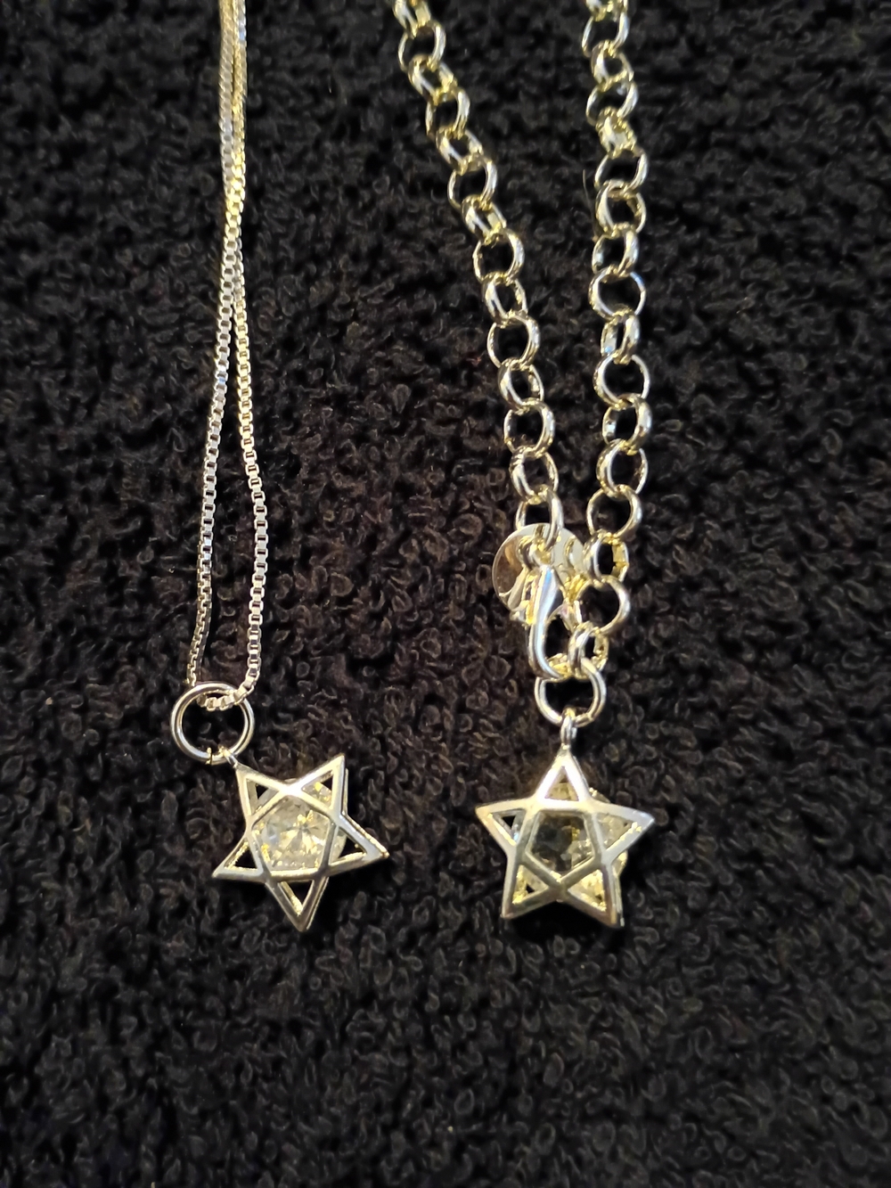 *NWOT*BSterling Silver Star Charm Necklace & Bracelet - Elegant Women's Jewelry